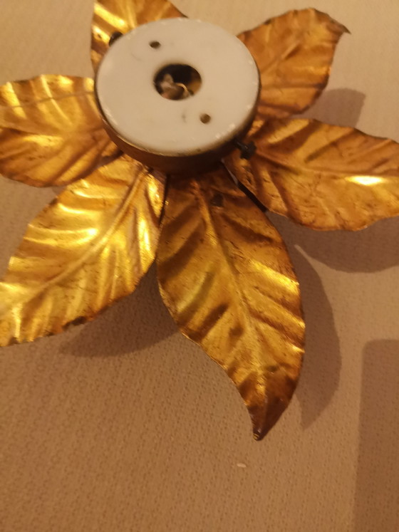 Golden Floral Mid Century Wall light by Hans Kögl – Metal (photo 12 of 12)