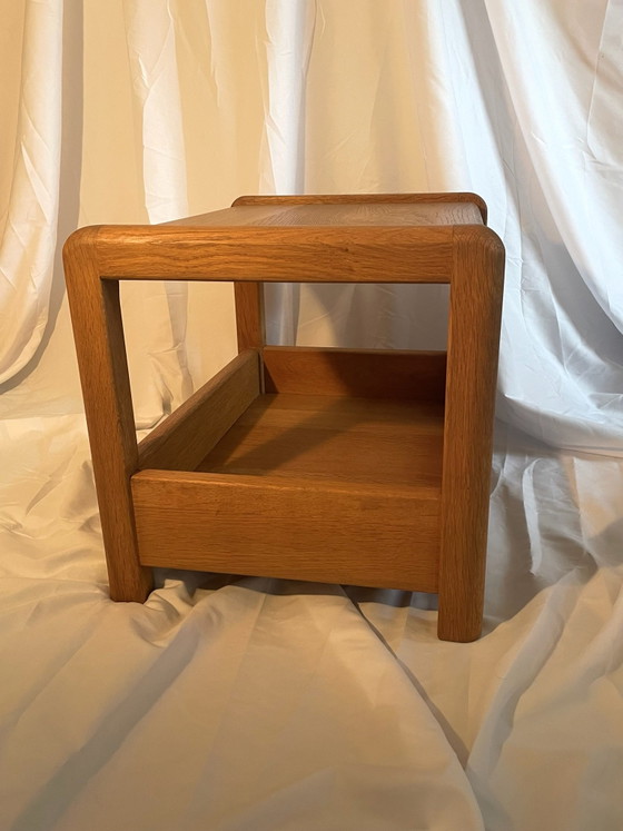 Vintage solid oak side table – restored – Wood (photo 3 of 7)