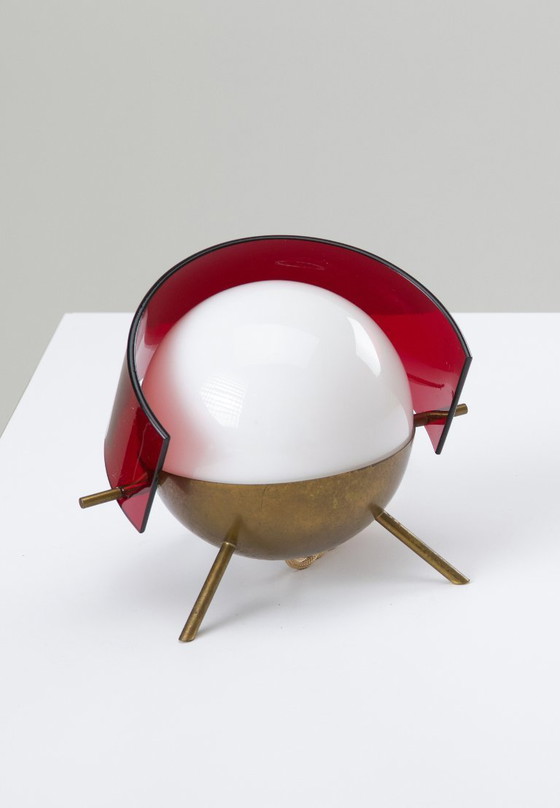 Image 1 of Zeldzame driepoot tafellamp - Stilux Milano