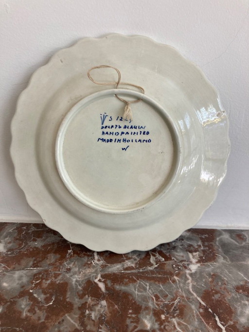 Delfts Blauw Bord Schoonhoven Geschulpte Rand – tafelwaar, Ceramic (photo 2 of 5)
