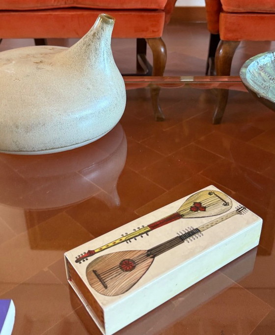 Image 1 of Piero Fornasetti, Mandolinen Zigarren Kiste, Mailand Italien, ca. 1960er Jahre