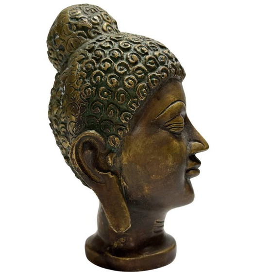 Antigua Cabeza de Buda de Bronce – India – Lote 468 – Esculturas, Bronze (photo 3 of 9)