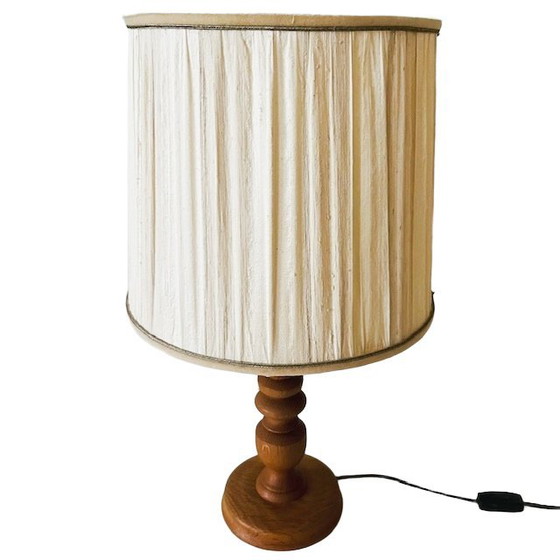 Image 1 of Vintage mid-century Danish design table lamp wood 1960s
