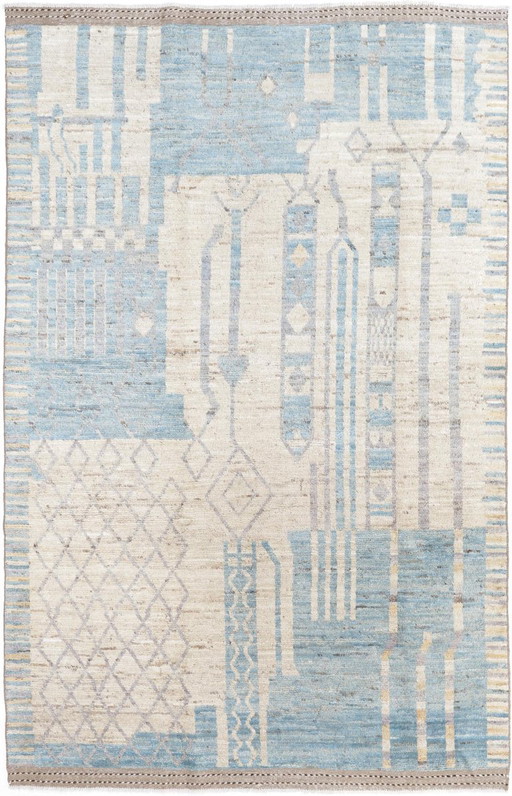 Tapis Berbère Afghan Maroc Design - Noué à la main - Style Boho Vintage 295 x 198 cm