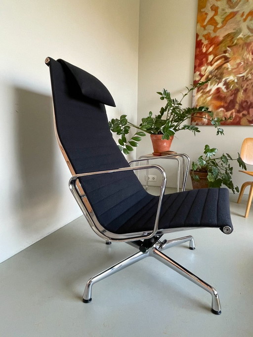 Vitra Eames EA 124 poltrona lounge - nera - hopsak