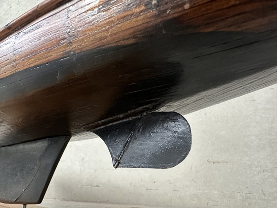 Image 1 of Antieke houten (model) boot - vijverjacht