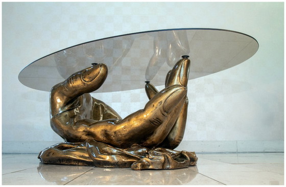 Image 1 of Magnífica mesa de centro, Hollywood regency, 1980