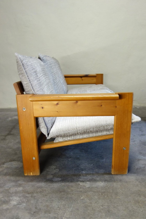 Image 1 of Brutalistisches Kiefernsofa, 60er/70er Jahre Berg-Stil