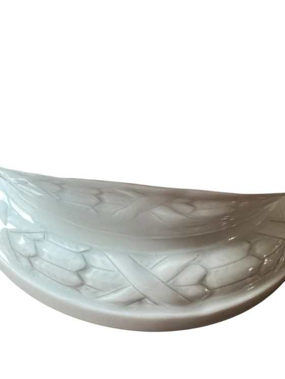 Image 1 of A.K. Kaiser porcelain vase with graceful handcrafted birds - courting blue tits - A masterpiece of porcelain art.