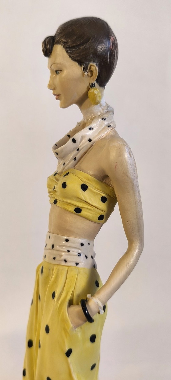 Image 1 of 😍✨ Stunning Large Vintage Statue "Fashion Lady" by Antoni Famery – Italy, c. 1990 ✨😍