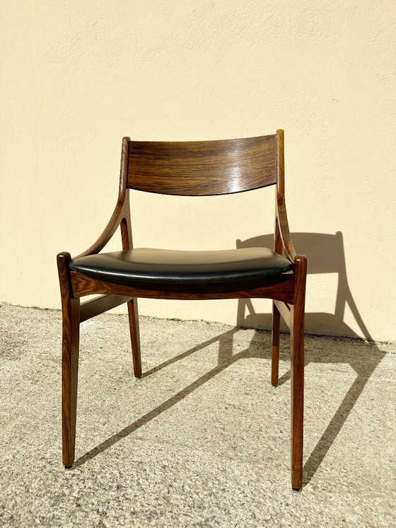 Image 1 of Suite mit vier Stühlen H Vestevig Eriksen, Møbelfabrik. Dänemark, 1960er Jahre