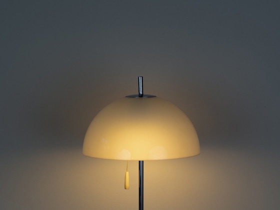 Vintage Frank Bentler Wila Desk Lamp, White, German Mid-Century Modern Design – Table lamps, Chrome (photo 6 of 7)