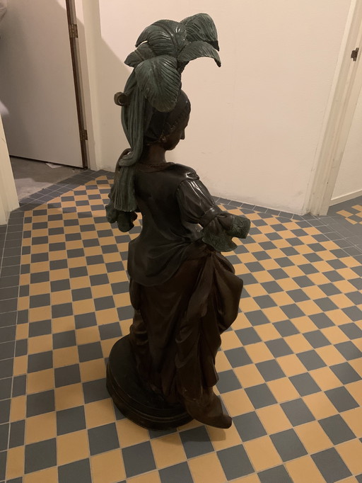 Statue unique en cuivre - "Fortitudo" (Force)