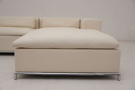 Image 1 of de Sede DS 7 desede Canapé d'angle Canapé d'angle Pouf en cuir beige classique