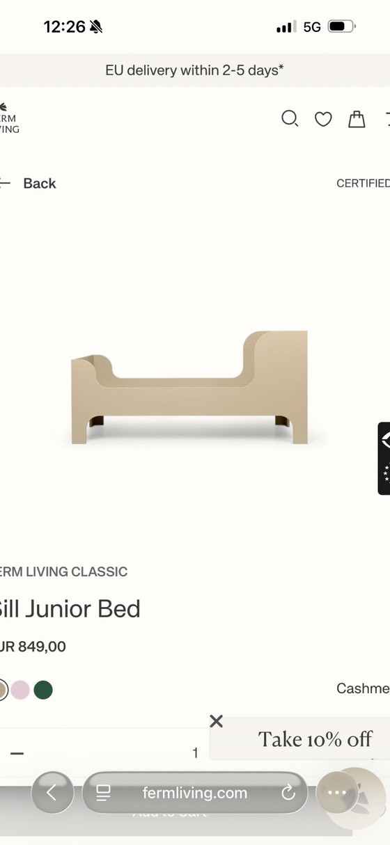 FERM LIVING CLASSIC Sill Junior Bed – Lits 1 personne, Bois (photo 3 of 5)