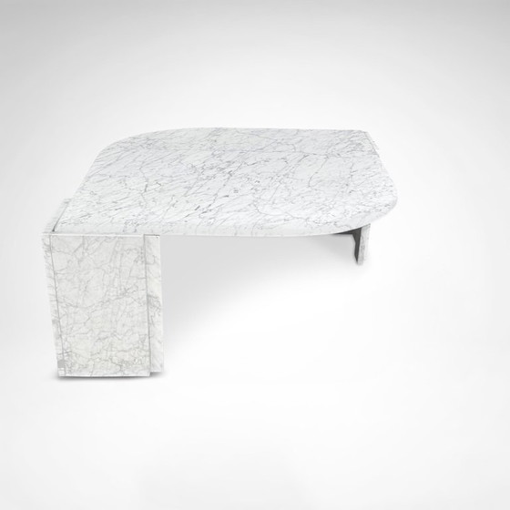 Image 1 of Carrara marble teardrop coffee table Germany 1980s