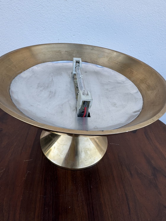 Image 1 of Lampada da tavolo alogena in bronzo massiccio degli anni '80.