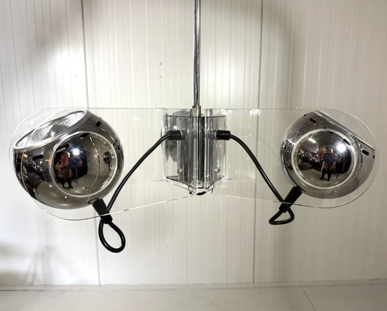 Image 1 of Lámpara colgante de plexiglás estilo Gino Sarfatti de los años 70