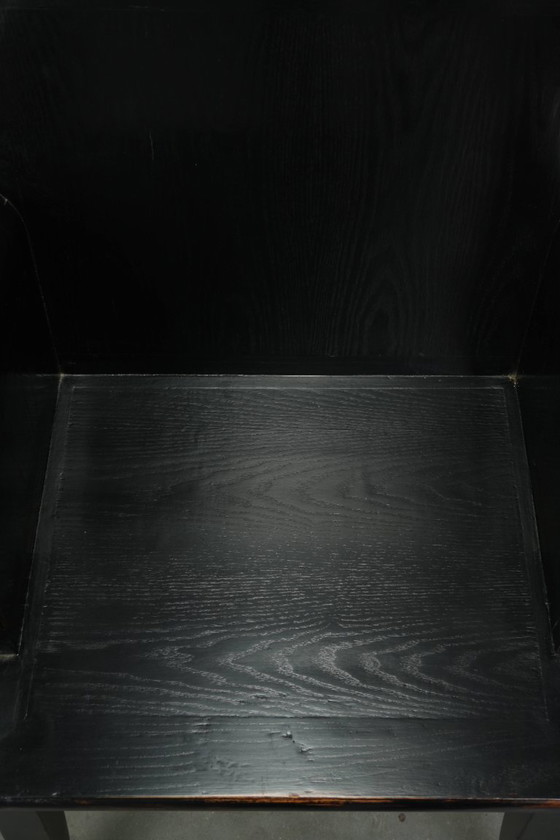 Schwarzer Holzstuhl/Beistellstuhl im chinesischen Stil mit wunderschönen Details und luxuriöser Optik (photo 6 of 14)