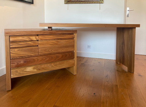 Chapo stone desk B19 Solid elm 1980