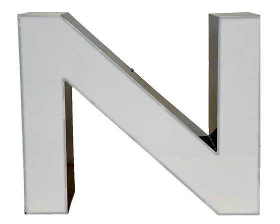 Image 1 of Large Vintage Illuminated Letter N , 1980s