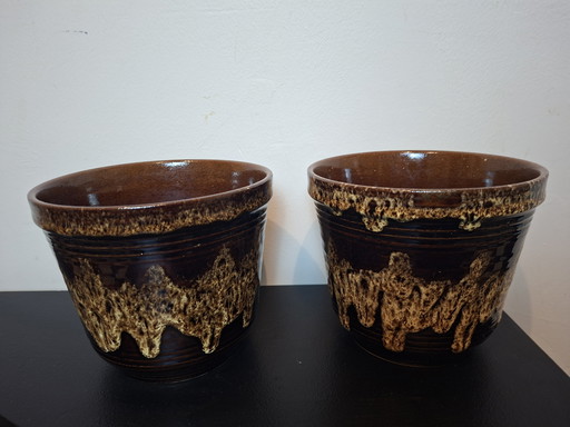 Duo West Germany bloempotten