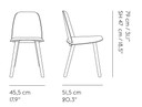 Chaise Muuto Nerd bleu nuit