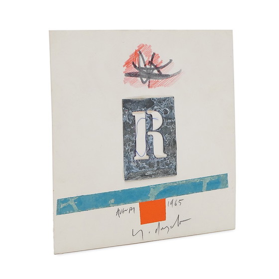 Image 1 of Mixed Media on Cardboard and Collage by Sergio Dangelo, 1960s