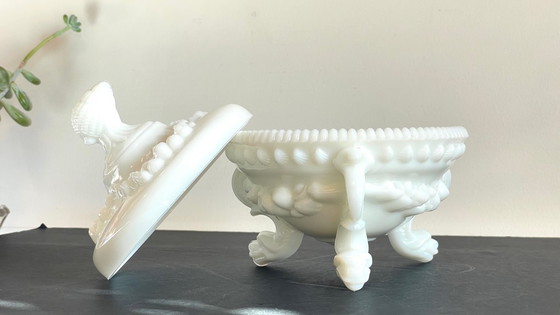 Image 1 of Vintage opaline glass candy dish