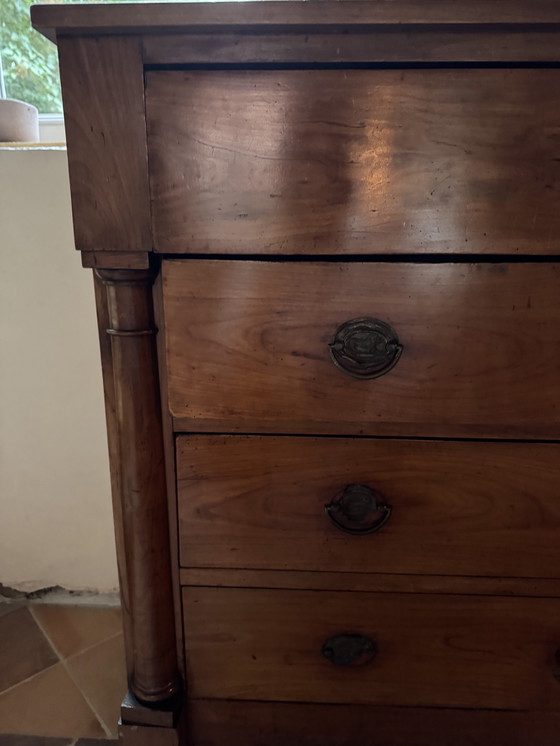 Image 1 of Antique English Chest of Drawers Sideboard
