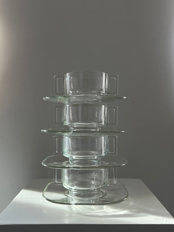 Set vintage bol à soupe et soucoupe „Arno“ – Joe Colombo (prix par bol et soucoupe) – Vaisselle, Glass (photo 3 of 4)