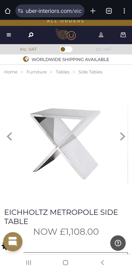 Image 1 of Conjunto EICHHOLTZ Mesa auxiliar Metropole + mesas auxiliares