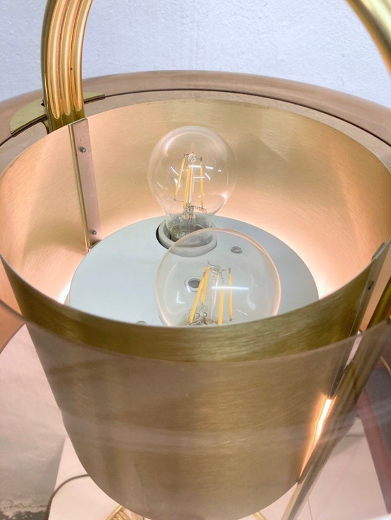 Image 1 of Lámpara de pie 70s space age de Temde latón plástico