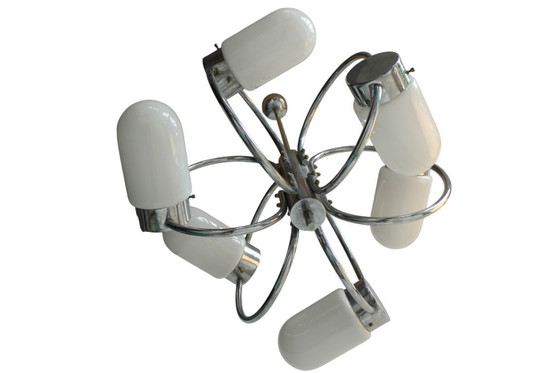 Image 1 of Lampada a sospensione in stile Space Age cromata, anni '70