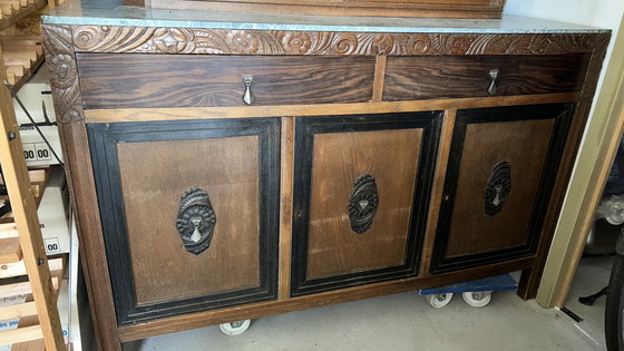 Image 1 of Auténtico conjunto de salón de madera de estilo neorrenacentista/art déco