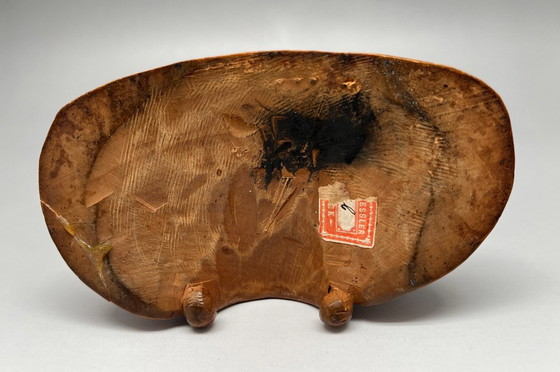 Image 1 of Antique Black Forest thermometer – Hand-carved wood carving with female sculpture (c. 1880–1920)