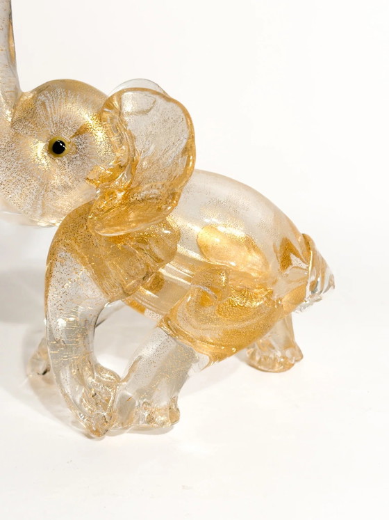 Little Elephant in Murano Glass and Gold Leaf Attributed to Ercole Barovier 1930s – Sculpture (photo 8 of 11)