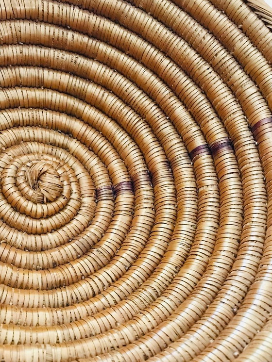 Image 1 of Large woven wicker bowl Cameroon