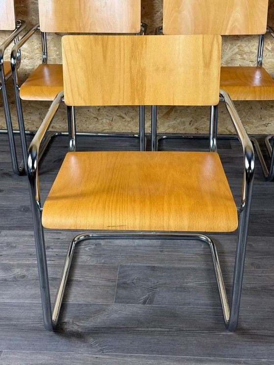 Image 1 of 5 sillas de los años 80, sillones voladizos, diseño Plurima Italia