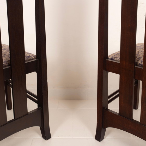 Charles Rennie Mackintosh Glasgow Style Ingram Low Chairs aus Eschenholz für Cassina – Esszimmerstühle, Wood (photo 9 of 20)