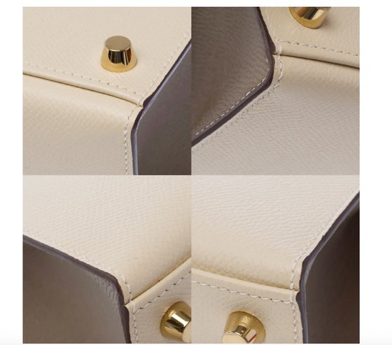 Image 1 of Sac HERMES Kelly 25 en Cuir Blanc - 103494