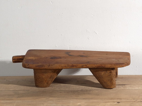 Antique low work table (c.1920) #19, Side tables, Wood, Brown, Rustic (photo 17 of 22)