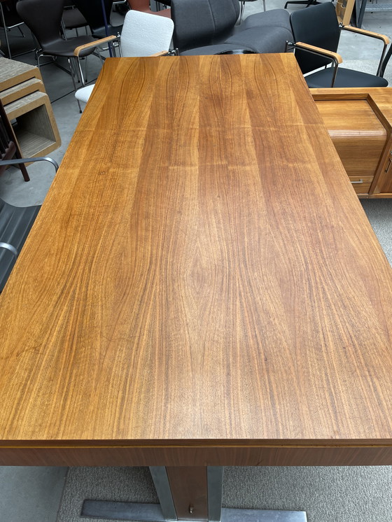 Image 1 of Scrivania direzionale scandinava vintage con mobiletto