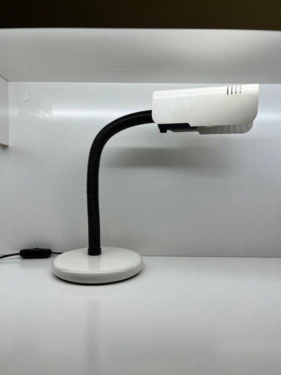 Image 1 of Sankey Gino Sarfatti Table Lamp for Targetti, Cream Brass, Black Plastic