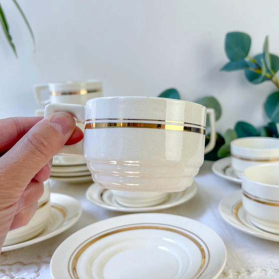 St Amand 10-persoons Koffieservies – Vintage Wit en Goud Porselein – Porcelain (photo 5 of 14)