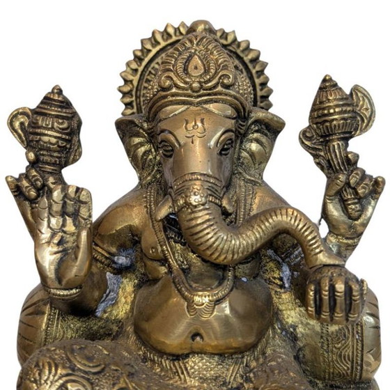 Antique Indian Bronze Ganesha – 19th Century - 112 – Sculpture (photo 9 of 10)