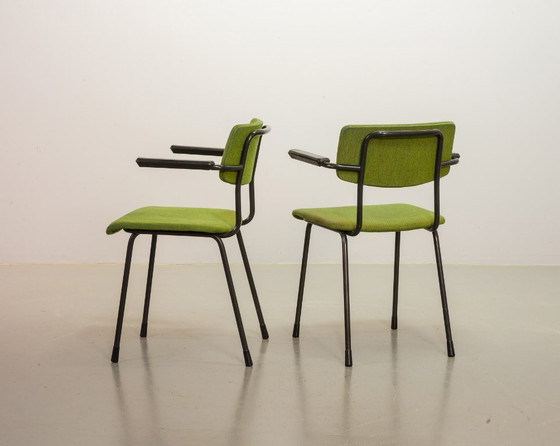 Mid-Century Dutch Design Vivid Green Gispen Dining Chairs Model 1235 by André Cordemeyer, Set of 6. The (photo 8 of 23)
