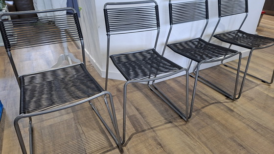 Image 1 of Vintage 4 x Lisa Norinder IKEA Melker spaghetti chairs 