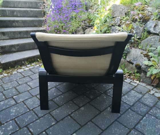 Poltrona Asko "Pulkka" di I. Lappalainen/Classico design vintage – Poltrone, Wood, Textile (photo 7 of 8)