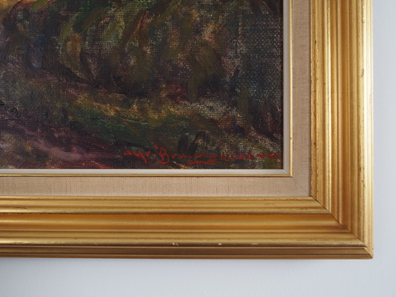 Image 1 of Tableau "La forêt d'automne", design scandinave, années 1960